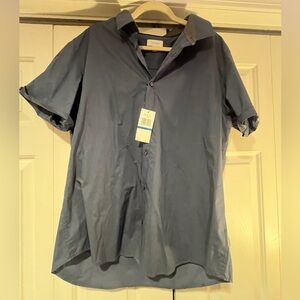NWT Men’s Calvin Klein short sleeved button down shirt size XL